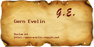 Gern Evelin névjegykártya